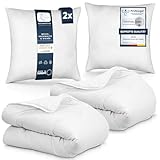 Moon 2er Pack Bettenset Ganzjahresdecke Steppbettdecke 135 x 200 cm Set inkl. Kopfkissen 80 x 80 cm 100% Polyester