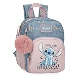 Disney Joumma Bags Stitch You Are Magical Rucksäcke, Schultaschen, Kinderrucksäcke, inklusive dekorativem Bommel, Verschiedene Fächer, blau, Kindergarten-Rucksack