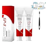 Sp8 Probiotische Zahnpasta, Sp8 Zahnpasta, Sp-8 Probiotika Whitening Zahnpasta, Sp-8 Zahnpasta, Probiotische Zahnpasta UK Sp-8, Frischer Atem, Tiefenreinigung, Für alle Zahntypen (2PCS)
