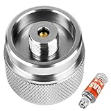 Adiwo Gaskartuschen Adapter Gas Nachfülladapter Butan Schraubventil Adapter, Campingkocher Ventilschraubkartusche Adapter