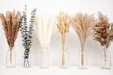 110-teiliges Set von Boho-Pampasgras-Dekor, natürlich getrocknete Pampas, Hasenschwanz getrocknete Blumen und getrocknetes Eukalyptus. Perfekt für Hochzeiten, Boho-Partydekorationen