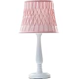 VGAGV Retro einfach Amerikanisches Kinderzimmer Tischlampe Prinzessin Schlafzimmer Schlafzimmer Nachttischlampe Kindertischlampe Warm Pink H55CM * W27CM Schreibtischlampen Leselampen (Color : Pink1)