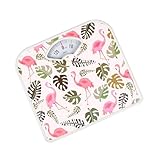 TRADIZIONELLE MECHANISCHE PERSONENWAAGE ANALOGE, SKALA FÜR 130KG BR2019, EINFACHE KALIBRIERUNG, STABILES METALLGEHÄUSE, LEICHT ABLESBAR, Flamingos