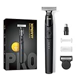 Xpert T Magnetisch Rasierer Herren Elektrisch, Integrierter Barttrimmer mit Nasenhaartrimmer, 12-in-1 Verstellbarer Trimmaufsatz 2 Körperaufsätzen, Unisex Körperhaartrimmer Intimrasierer Set, Schwarz