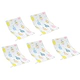 RPFROP Baby-Waschlappen aus Baumwolle, weich, atmungsaktiv, 6 Schichten, wiederverwendbar, für Neugeborene, 5 Stück