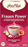 Yogi Tee Frauen Power, Tee-Aufgussbeutel: Hibiskus, Angelikawurzelextrakt, Ingwer