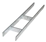 H Anker Pfostenträger Pfostenanker Stahl feuerverzinkt 5 mm alle Größen Stahlträger (Gabelweite 71 mm)