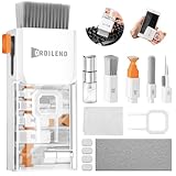 Ordilend Tastatur Reinigungsset, Alles in Einem Handy Laptop Reinigungsset, für iPhone Airpods Tastaturreiniger mit Bürste und Spray, Keyboard Cleaner for Tablet Computer PC Monitor Kamera mit Patent