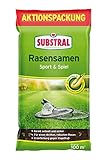 Substral Rasensamen Sport und Spiel, strapazierfähige Rasensaat-Mischung mit Grünfärbung gegen Vogelfraß, 2kg, 100m²