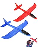 TPZORJX Styropor Flugzeuge für Kinder 2 Stück, Styroporflieger Kinder, Flugzeug Spielzeug, Planes Airplane Spielzeug, Wurfgleiter, Flieger Styropor Groß, Kindertagsgeschenke, Geburtstagsgeschenke