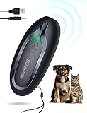 Anti Bell Gerät Hunde, Handheld Uraschall Antibell Hunde, Anti-Bell-Mittel für Hunde, Wiederaufladbare Hunde Trainingsgerät mit 5m Reichweite, Sichere Mini Antibell für Kleine Große Hunde