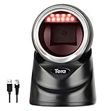 Tera Pro Omnidirektionaler Barcode-Scanner 2D QR Desktop-Freisprecheinrichtung, Verstellbarer Scankopf, kabelgebundener automatischer Plattform-Scanner mit USB-Kabel für Markt-Einzelhandel