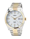 Lorus Herren-Uhr Solar Goldauflage mit Metallband RX336AX9
