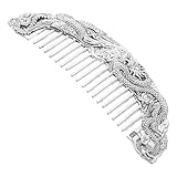 Beavorty weißer Kupferkamm Vintage Haarkamm Friseurzubehör Schnurrbartkämme für Männer Bartkamm japanischer Kamm breite Zahnkamm Männer Bürste für lockiges Haar Reisekamm Legierung Silver