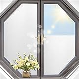 Fensterfolie Kinderzimmer 120 x 1000 cm, Sicherheits Schutz Splitterschutz, Wasserdicht Realistische, Kein Kleber, Fensterfolie Sichtschutz Spiegelfolie, weiß matt