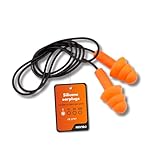 Mivos 5 Paar Wiederverwendbar Gehörschutz Ohrstöpsel - Wasserdicht und Weich Silikon Gehörschutzstöpsel mit Kordel - Lärm Senkung 32DB für einen Optimalen Gehörschutz