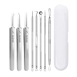 8PCS Mitesserentferner Ausdrücken Werkzeug Set, Blackheads Pinzette Ausdrücken Werkzeug, Komedonenquetscher Mitesser zum Entfernen von Pickeln für Entfernung (18X4X3CM)