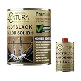 Contura 2K Bootslack + Härter Yacht Lack GFK SeidenmattThekenlack Holzlack Boot Klarlack (Transparent, 2,75 Liter (2,5 Liter + 250ml.))