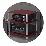 HiFi-Regal mit 2/3/4 Ebenen, HiFi-Ständer, Plattenspielerständer, Geräteschrank, Audio-Rack mit stoßdämpfenden Füßen, Audio-Video-Komponenten