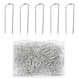 300 Stück Stecknadeln U-Form, Edelstahl Stecknadel Ohne Kopf, U förmige Pins Nähen mit Box Sticknadeln für Nähen Basteln Nähprojekte DIY Projekte
