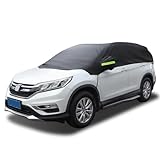 Halbgarage für Auto SUV Ninonly Auto Abdeckplane Halbgarage Wasserdicht Outdoor Autoabdeckung Halbgarage Mit Haken Und Riemen Passend Für Autos, SUVs Schwarz (SUV Up to 4.5-5.5M)
