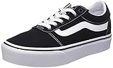 Vans Ward Platform Damen Sneaker, Canvas Black White, 37 EU