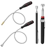4 Stück Magnetstab Teleskop, Magnet Teleskopstab Flexibel, Stabmagnete, Flexibler Magnetheber Magnetstabgreifer, Teleskopmagnet Stabmagnet Ausziehbar Magnetstab zum Aufnehmen von Kleinen Teilen