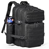 VEVOR Taktische Reisetasche Schultertasche 45 L mit Molle-Design & 3 Taschen, Militärische Reisetasche Ausrüstungstasche Rucksack für Sport Reisen Outdoor-Abenteuer Camping Kleidung Fitness Schwarz