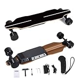 Elektro Longboard Elektrisches Skateboard mit PU-Rad, 450W Dual-Motor, Maximale Belastung 100KG, Wasserdicht, Stoßdämpfend Longboard für Jugendliche Erwachsene