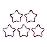 5 Stück Karabiner Clips Sternförmige Kletterschnalle Aluminiumlegierung Robuster Schlüsselanhänger Haken Für Camping Wandern Reisen Sternförmiger Karabiner