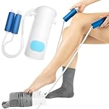 VOSSOT Strumpfanziehhilfe,Anziehhilfe für Socken,Strumpfanziehhilfe Socken Anziehhilfe,Hochwertige Sockenanziehhilfe nach Hüftoperation,Sockenanzieher für Senioren,Schwangere und immobile Menschen