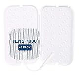 TENS 7000 Offizielle TENS-Elektroden-Pads – 48 Stück, inklusive Elektroden-Tragetasche, hochwertige OTC TENS-Einheit, Ersatzpads, 5,1 x 5,1 cm, kompatibel mit den meisten TENS-Maschinen