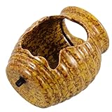 PRETYZOOM Tontopf mit zirkulierendem Wasser Zirkulationsbrunnenglas Tank Gartenbrunnen Garten Dekoration Wasserkaskade Landschaftsglas eines umlaufenden Brunnens Keramik Dark Brown