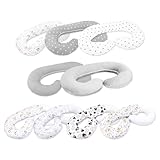Schwangerschaftskissen Stillkissen XXL Seitenschläferkissen mit Bezug Lagerungskissen Baby Pregnancy Pillow Body Pillow zum schlafen C-Form komfortkissen 190 cm ZUFÄLLIGEN Variante