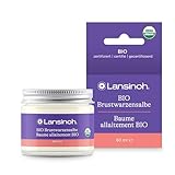 Lansinoh BIO Brustwarzensalbe - 100% Bio Inhaltsstoffe - sicher für Mama und Baby mit Kokosöl und Arganöl, 60 ml