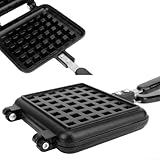 Belgischer Waffeleisen für Gasherd, antihaftbeschichtete Metallpfanne für gleichmäßiges Kochen und Reinigen in der Küche zu Hause (Einkopf-Waffel)