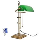 Christoph Palme Leuchten Bankerleuchte Retro E27 Tischleuchte Bankerlampe Bronze Vintage 7961BR + Kristall Giveaway