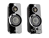 Woxter Big Bass 95 - Multimedia Stereo-Lautsprecher, 20 W, Potent, 3,5mm-Anschluss, Tasten und AUX-Verbindungen und CASCOS vor, endend Klavier PC/Smartphones und Spielekonsolen Black