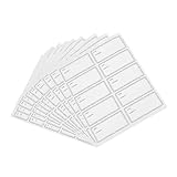 Alipis 10 Blatt Wasser Ölbeständige Etiketten Ablösbare Lebensmittel aufkleber mit Handschriftfreundlicher Oberfläche Wiederverwendbare Praktische Flaschen Glasbeschriftung für Küche und