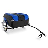 Duramaxx Mountee Fahrradanhänger - Lastenanhänger Fahrrad mit 130 Liter Volumen, aus pulverbeschichtetem Stahlrohrrahmen, Tragkraft: max. 60 kg, blau