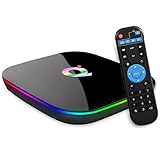 Q Plus Android 10.0 TV Box, Allwinner H616 Quad-Core 64bit ARM Corter-A53 CPU 4GB RAM 32GB RAM Mali-G31 MP2 GPU unterstützt 2.4GHz WiFi mit 4K 6K Auflösung und 100M LAN Enternet Smart