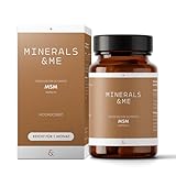 MINERALS & ME® MSM Kapseln – hochdosiert – 1.000 mg MSM pro Tagesdosis – 99% Reinheit – ohne Zusatzstoffe – vegan – laborgeprüft – 60 Kapseln