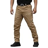Generisch Herren Wanderhose Thermo Softshellhose Outdoorhose Winddichte Skihose Outdoor Sporthose für Wandern Braun XL