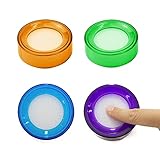 4 Stück Fingeranfeuchter Finger Nass Schwamm Kunststoff Anfeuchter Schwamm Fingerspitzen Befeuchter Anti-Rutsch Finger Runde Nass für Büro Bank Cashier Zählen Briefumschlägen Briefmarken Rechnungen