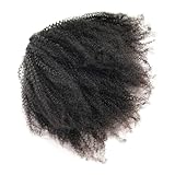 Lockiger Pferdeschwanz for natürliches Haarteil, Kinkys Kordelzug, Kinky Clip-in-Verlängerung for schwarze Frauen, 30,5 cm Für den täglichen Gebrauch(12inch)
