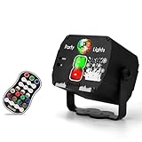 Fwiull Discolicht Partylicht mit Fernbedienung: Stroboskop Disco Licht mit Musikgesteuert,USB Party Lichter Discokugel mit 360° Halterung,RGB Party Beleuchtung für Klub Geburtstag Weihnachten