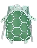 Juicy Bumbles Kindergartenrucksack Jungen Kinderrucksack Mit Brustgurt Kita Rucksack Kindergarten Junge Kindergartentasche Kinderrucksäcke Kinder Kleinkind 2-5 Jahre für Jungs Schildkröte