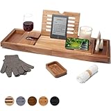 Temple Spring Akazie Badewannenablage, Badewannenablage Holz für badewannen zubehör, Badewannenbrett, Badewannentablett zur badewanne zubehör, badezimmermöbel für badaccessories, spa badewannentisch