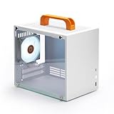Kompaktes ITX-Gehäuse K66 lite - Schlankes 1mm-1,5mm Stahldesign mit 3mm gehärtetem Glas an der Seite. Kompatibel mit ITX-Motherboard und SFX-Netzteil