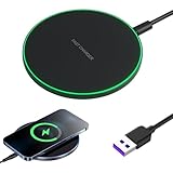 Kabelloses Ladegerät, Induktion, 35 W, schnell, kompatibel mit iPhone 16/15/14/13/12/11 Pro Max, für Samsung S25 Ultra/S24+/S23 FE Google Pixel 9/8 Pro, schnelles kabelloses Ladegerät für Android und